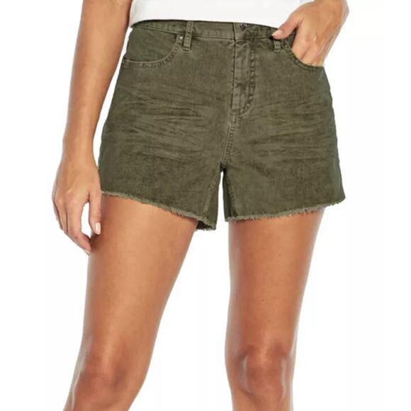 Gap Corduroy Cut-Off Shorts Vetiver Green Size 6 - Picture 1 of 7